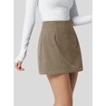thumbnail image 2 of Womens Corduroy Mini Skirt Casual High Waist A-line Fall Winter Bodycon Short Pencil Skirts, 2 of 6