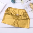 thumbnail image 5 of Manyakai Kids Girls Gymnastics Dance Workout Outfits 2 Piece Metallic Crop Top and Shorts Set Gold 170, 5 of 6