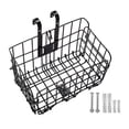 thumbnail image 1 of ebike Bike Basket Front/Rear Folding Bicycle Basket with Removable Liner PU Bag, 1 of 12