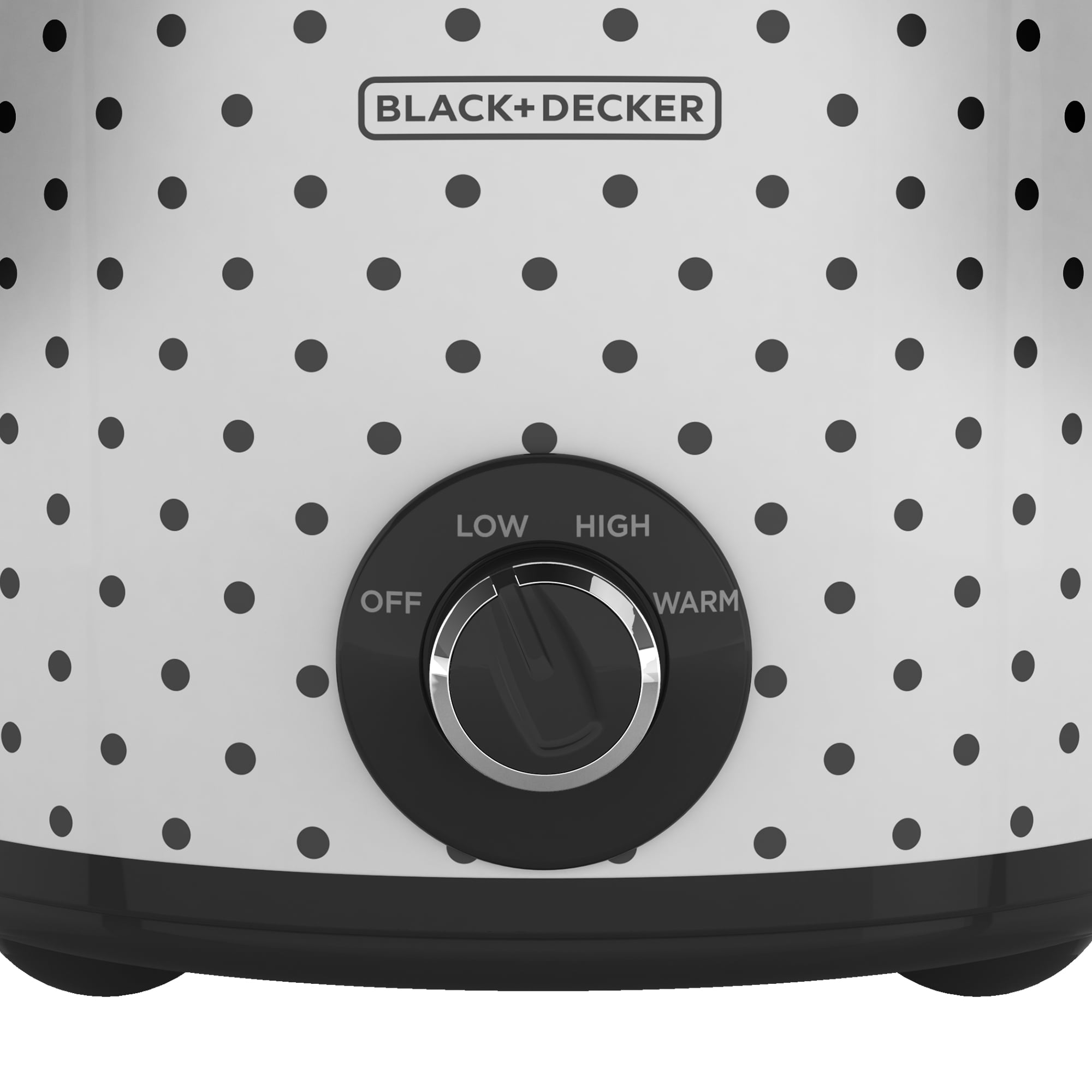 Black Decker 4 Quart Slow Cooker Classic 1 gal White Polka Dots