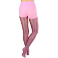 thumbnail image 2 of ToBeInStyle Womens Shine & Shimmer Metallic Pantyhose Opaque Lurex Tights - Neon Pink - One Size, 2 of 7