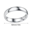 thumbnail image 2 of Bague Lisse en Acier Inoxydable Poli Arc 4mm Moderne Minimaliste Unisexe Pièce de Bijoux, 2 of 4