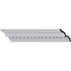 4 3/4"H x 4 1/8"P x 6 3/8"F x 94 1/2"L, (1 5/8" Repeat), Dentil Crown Moulding