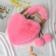 thumbnail image 1 of Bolso de mano sintética para mujer, bolso para axi corazón suave de invierno Rosado Hugo  Bolso de piel sintética, 1 of 4