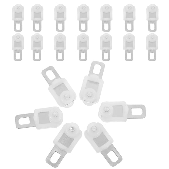 Clispeed 20Pcs Stainless Steel Curtain Track Sliders Quiet Roller Hooks for Heavy Duty Curtains