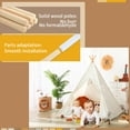 thumbnail image 4 of Portable Teepee Tent for 3-8 Years Kids Toddlers Canvas Playhouse Indoor Outdoor, 4 of 8