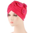 thumbnail image 3 of Lroveb Turbans for Women Head Wrap Hijab Cancer Hat Cap Ethnic Bohemian Floral Hair Cover Turban Headwear Beanie Hat, 3 of 3