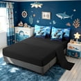 thumbnail image 4 of meiyoeat Ocean Sea Dinosaur Shark King Bedding for Boys Men, Prehistoric Sea King Bed in a Bag, Blue, Black Reversible, 7pcs, 4 of 5