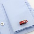thumbnail image 3 of Cuff Links, diseño de camión de bomberos rojo para hombre, en color cobre, 3 of 3