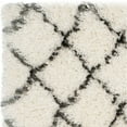 thumbnail image 3 of SAFAVIEH Moroccan Luvenia Geometric Shag Area Rug, Ivory/Grey, 3'3" x 5'3", 3 of 4