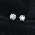 thumbnail image 5 of Jewelrypalace Round 1.2ct Natural White Topaz Stud Earrings for Women 925 Sterling Silver, 5 of 6