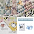 thumbnail image 2 of Easter Bunny Blackout Curtains for Bedroom, Spring Watercolor Polka Dot Flower Plaid Beige Thermal Insulated Kitchen Drapes with Grommets, Light Blocking Window Treatment, 2 Panels 42" x 54", 2 of 7