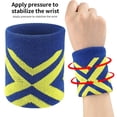 thumbnail image 3 of 1 Pair Workout Wrist Band Absorbent Sweatbands Sports Wristband for Football, 3 of 9