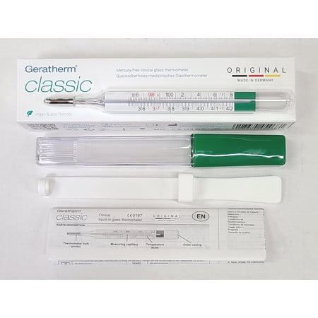 GERATHERM CLASSIC Original Clinical Glass Thermometer °F / °C Mercury-Free Made in Germany
