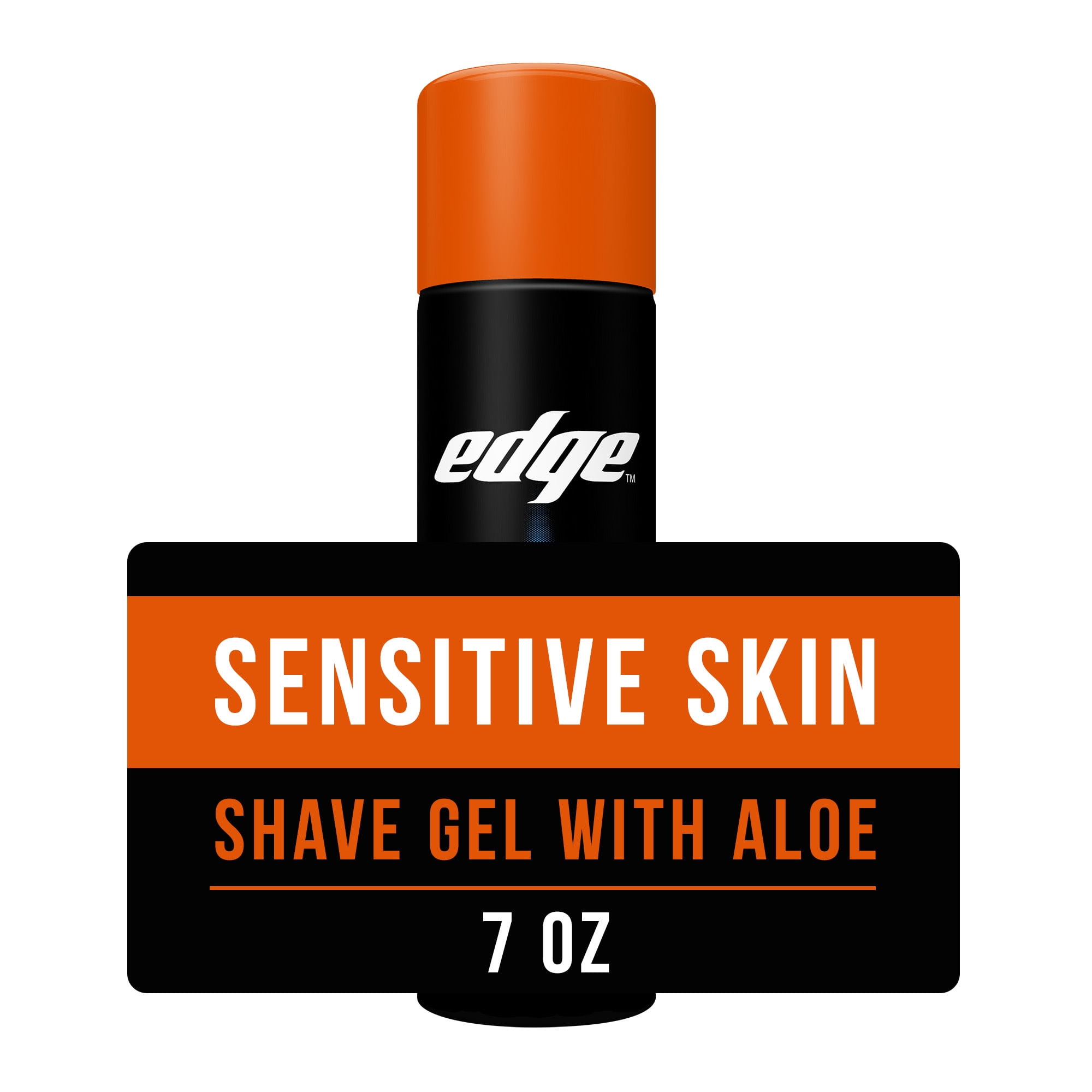 Edge Sensitive Skin Mens Shave Gel with Aloe, Unscented, 7 oz