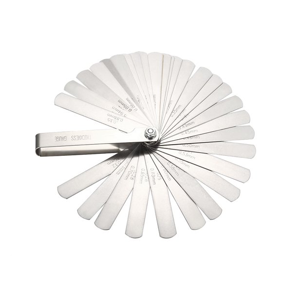 Uxcell 0.04-0.88mm 0.0015-0.035 Pulgadas Calibrador de Espacios 32 Piezas Calibrador de Espesor de Acero Inoxidable