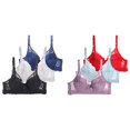 thumbnail image 1 of (2-Pack) Rinsvye Women Full Cup Underwire Bra Set Stretchy Fabric Various Sizes Available Stylish Trendy Look Everyday Comfort, 1 of 3