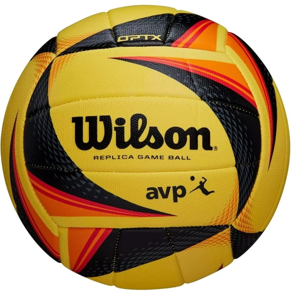 Réplica de voleibol Wilson AVP OPTX, tamaño oficial, amarillo/negro/rojo