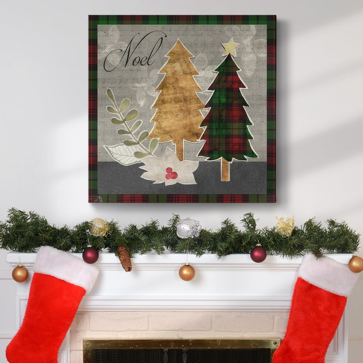 Collaged Christmas Collection B- Gallery Wrapped Canvas