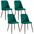 thumbnail image 1 of HOMCOM Dining Chairs Set of 4, Accent Chair with Velvet-touch Upholstery, 1 of 10
