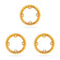 thumbnail image 4 of Yuarrent Juego de bielas de bicicleta 104BCD Rueda de cadena de bicicleta Mejorada de aleación de aluminio ligera Placa de mejorada Amarillo Type1 NO1, 4 of 6