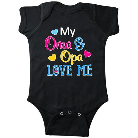 

Inktastic My Oma and Opa Love me with Hearts Gift Baby Boy or Baby Girl Bodysuit