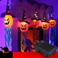thumbnail image 4 of 3x5 Piezas De Luces De Cabaza De Halloween De 10 Pies Para Adorno De árbol De Porche, 4 of 9