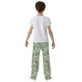 thumbnail image 5 of FORMRS Kids Pajama Pants with Pockets Size 11-12Y Boys Lounge Sleep Bottoms, Green Flower Pattern, 5 of 8