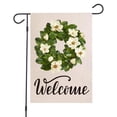 thumbnail image 2 of Jardín, Impermeable, De Doble Cara, Bandera De Bienvenida De Flores Para Decoración De Jardín Y Césped Noticed HA043509-04, 2 of 6