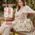 thumbnail image 4 of Gocvo Corduroy Tote Bag, Large Tote Bags for Women, Crossbody Shoulder Handbags for Work Travel（Retro Flower）, 4 of 7