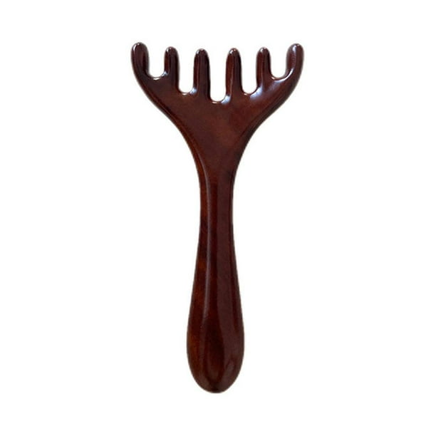 Peine de masaje de dientes anchos, peine para el cuidado del cuero cabelludo, peine de sándalo, regalo =-- W7K9