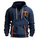 thumbnail image 2 of Sudadera con capucha para hombre, informal, con estampado, deportiva, de manga larga, blusa de poliéster, 2 of 4