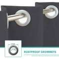 thumbnail image 4 of Pro Space 50" x 84" Indoor/Outdoor Curtains Grommet Curtain on Top and Bottom (1 panel - Carbon Grey), 4 of 6