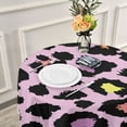 thumbnail image 6 of Dreamtimes Leopard Round Tablecloth 60", Waterproof Tablecloth Stain Resistant and Wrinkle Decorative Patio Table Cloths for Kitchen Dinning Room Party Home Garden Picnic, 6 of 7