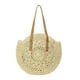 thumbnail image 1 of Bolsos de paja para mujer, bolsos de paja de maíz redondos tejidos a mano, bolsos grandes de playa de verano, bolso de hombro con asa tejida, 1 of 5
