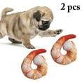 thumbnail image 1 of 2PCS Food Dog Toy Shrimp Meat Creative Realistic Cat Squeaky Toy Pet Bite Toy, 1 of 10