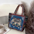 thumbnail image 1 of Bolso de hombro Hugo estilo vintage para mujer F- azul, 1 of 9