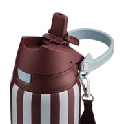 Mary Lawless Lee x TAL 32oz Stainless Steel 2-in-1 Straw and Chug Water Bottle with Push Lid and Strap, Stripes