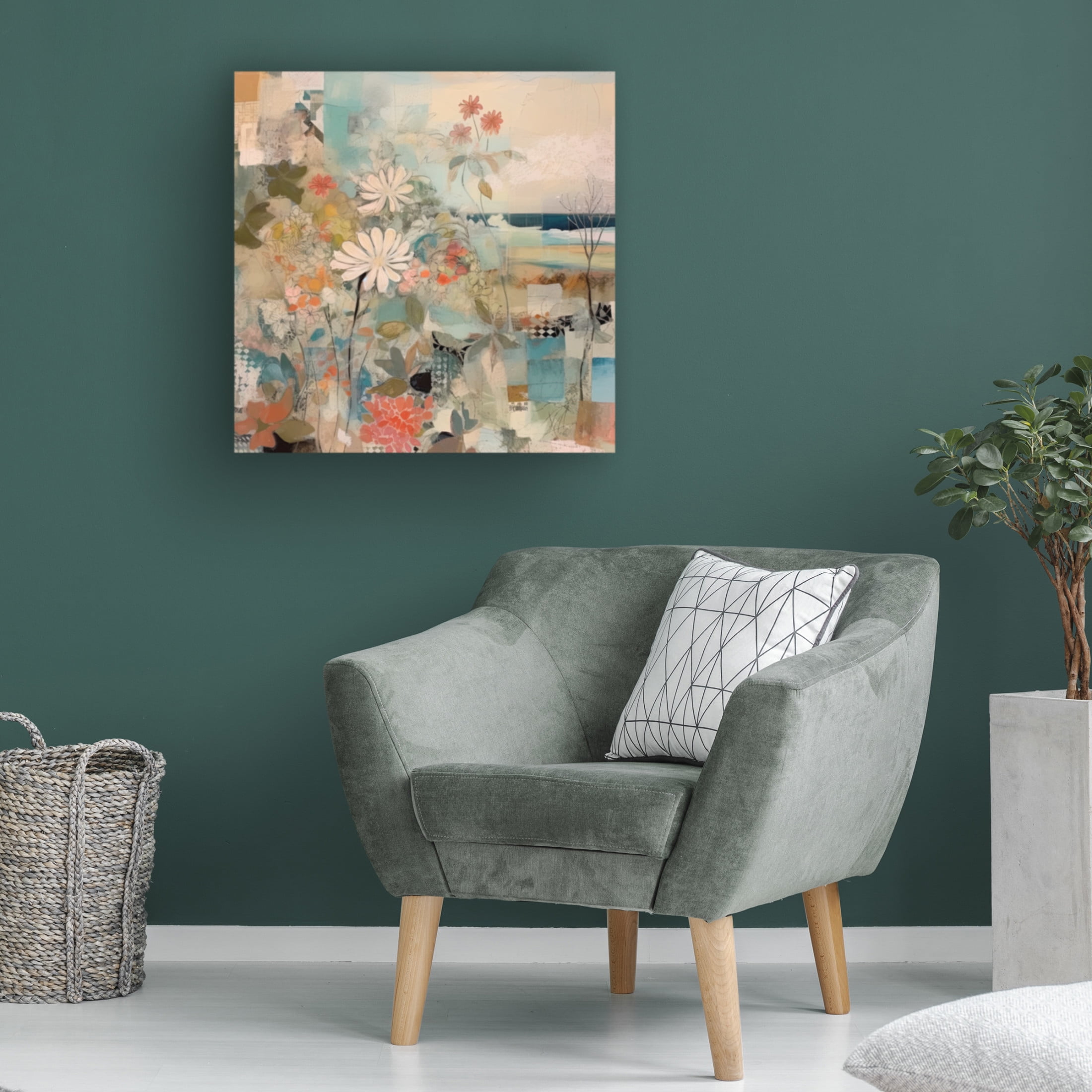 Canvas Wall Art - Sasha 'Last Time I Saw You II' Wall Art for Living Room, Bedroom, or Office Décor by Trademark Fine Art - 14 x 14 Inches