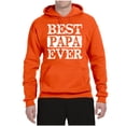 thumbnail image 2 of Wild Bobby, Best Papa Ever, Father's Day, Unisex Graphic Hoodie Sweatshirt, Orange, Large, 2 of 4