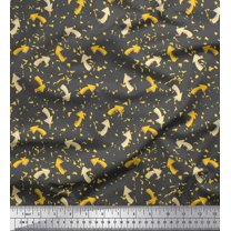 Soimoi Gray Cotton Cambric Fabric Abstract & Arrow Symbol Print Fabric by the Yard 56 Inch Wide