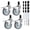 4-5 Inch, variant on Caster Wheels 4 Pack 3 Inch Heavy Duty Swivel Locking Furniture Cart