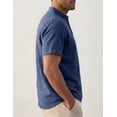 thumbnail image 4 of Mens Linen Henley Shirts Short Sleeve Casual Summer Beach T-Shirts Breathable Cotton Blend Lightweight Classic Fit Tee Royal Blue M, 4 of 7