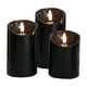 thumbnail image 2 of Vela Electrónica de Cera Real con Control Remoto (Paquete de 3) - Velas Led Negras Sin Llama, a Pilas y con Llama Parpadeante para Decoración de Interiores y Exteriores, 2 of 6