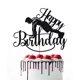 thumbnail image 1 of Cake Topper Naicaek Negro con Brillo para Cumpleaños Fitness, 1 of 7