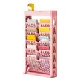 thumbnail image 4 of Book Rack Storage Bookshelf Small Storage Bookshelf Bookcase Large Capacity Easy Access for Living Room Bedroom Single Row 5 Layer Pink, 4 of 10