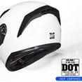 thumbnail image 2 of ILM Motorcycle Snowmobile Full Face Helmet Anti-fog Pinlock Dual Visor for Men Women DOT (White, XL), 2 of 7
