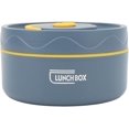 thumbnail image 1 of shiyou-420ml Food Warm Lunch Container, Thermal Cooking Pot Stainless Steel Double Layer Portable Round Shape Thermal Lunch Container for Office,Home,School, 1 of 4