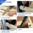 thumbnail image 6 of 2 Pcs Corner Chisel, 90° Square Mortise Hinge Recess Wood Chisel Tool for Cutting Mortised Door, 6 of 7