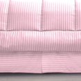 thumbnail image 2 of 500-TC Egyptian Cotton All Season Comforter for Adults Twin/Twin-XL Size 68 x 90 Inches, 1pc Comforter Box Stitched with 4 Corner Tabs, 300 GSM Comforter, Baby Pink Stripe, 2 of 4